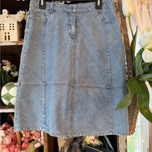 Christopher & Banks Blue Denim Skirt